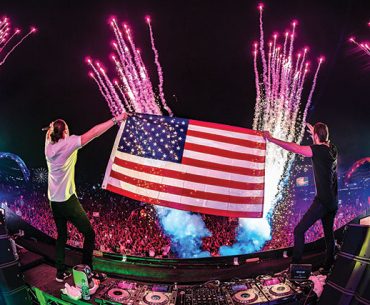 Old Glory: DJs flying the flag at EDC. ©Freedom Film/Insomniac