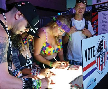 EDC Scene: ABDJ voters get busy. Amanda Rose