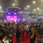 Expo crowd gathers for Ultimate DJ Giveaway.