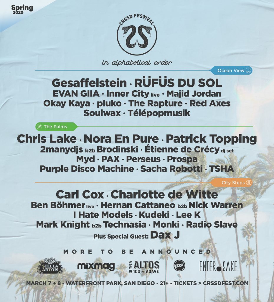 CRSSD Spring Lineup 2020