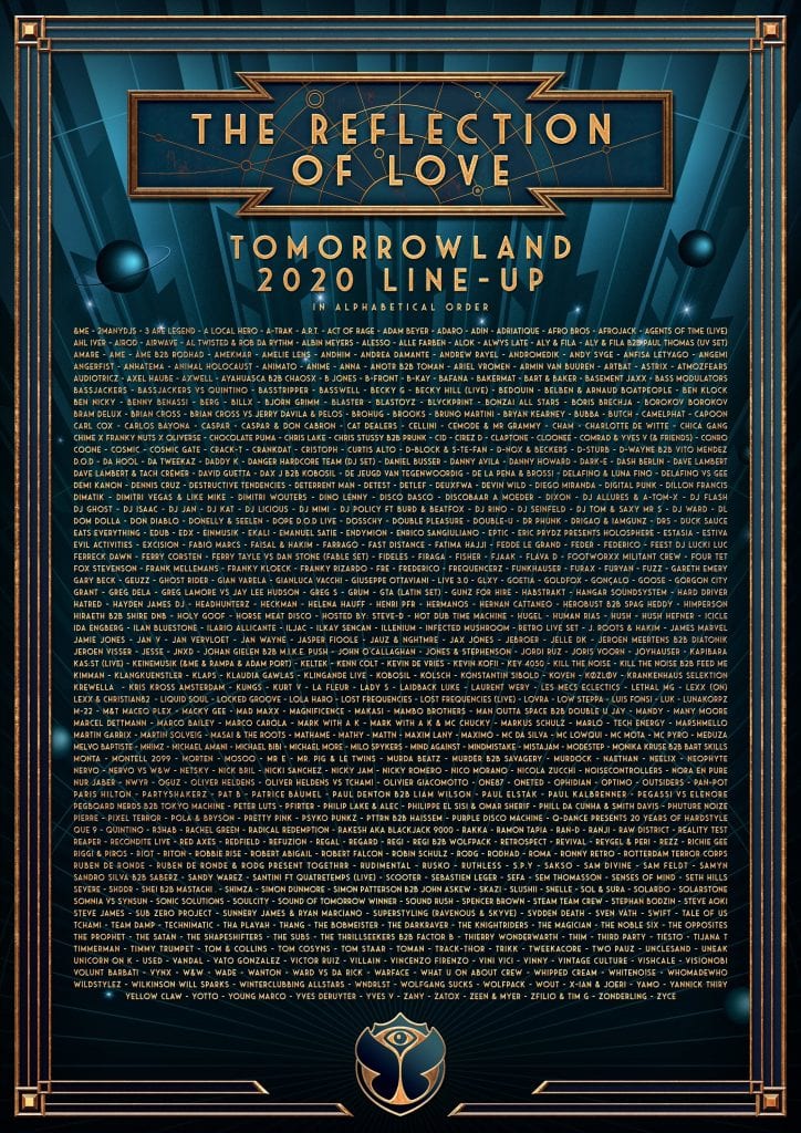 tomorrowland 2020 lineup