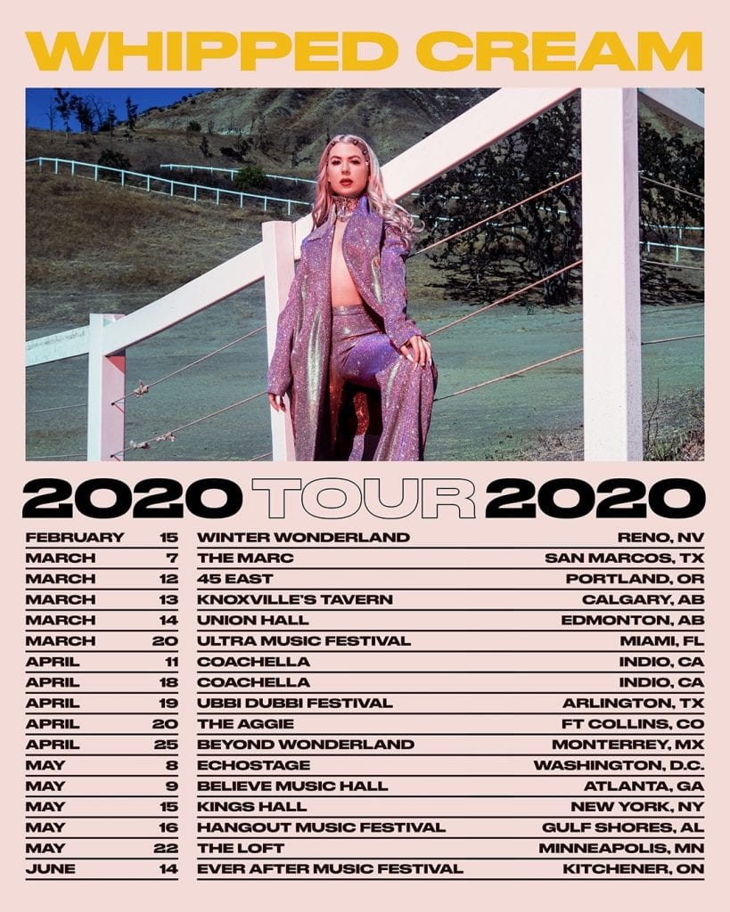 whipped cream tour 2020