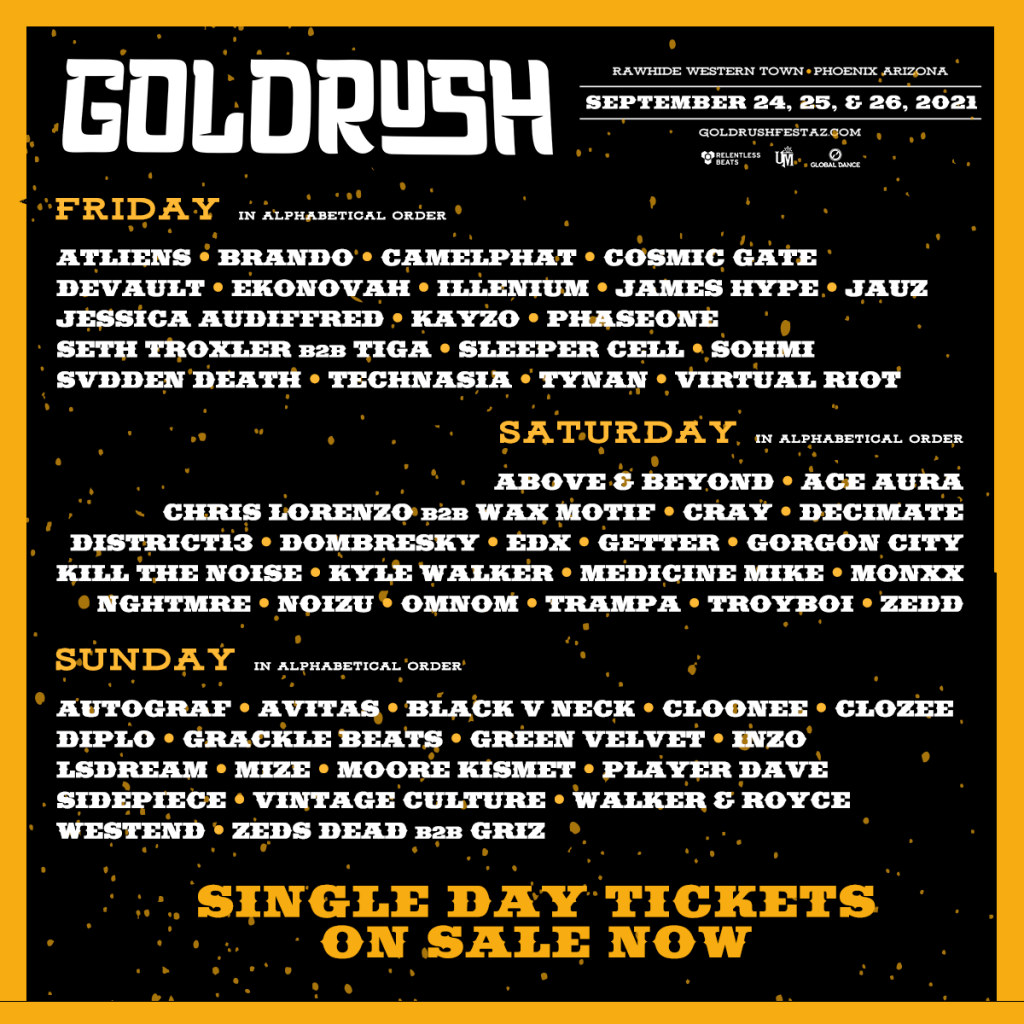 goldrush music lineup 2021